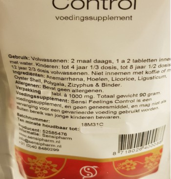 Product: Feelings Control konijn 1000 mg